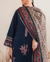 GARNET-3PC LAWN EMBROIDERED SHIRT WITH MONARK PRINT DUPATTA & LAWN TROUSER | 3540