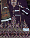 ASIM JOFA - 3PC LAWN EMBROIDERED SHIRT WITH MONARK PRINT DUPATTA AND TROUSER | KF-3523