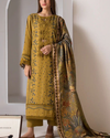 SOBIA NAZIR- 3PC LAWN EMBROIDERED SHIRT WITH MONARK PRINT DUPATTA AND TROUSER | KF-3570 A