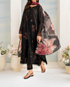 IZNIK- 3PC LAWN EMBROIDERED SHIRT WITH MONARK PRINT DUPATTA AND EMB TROUSER | KF-3502