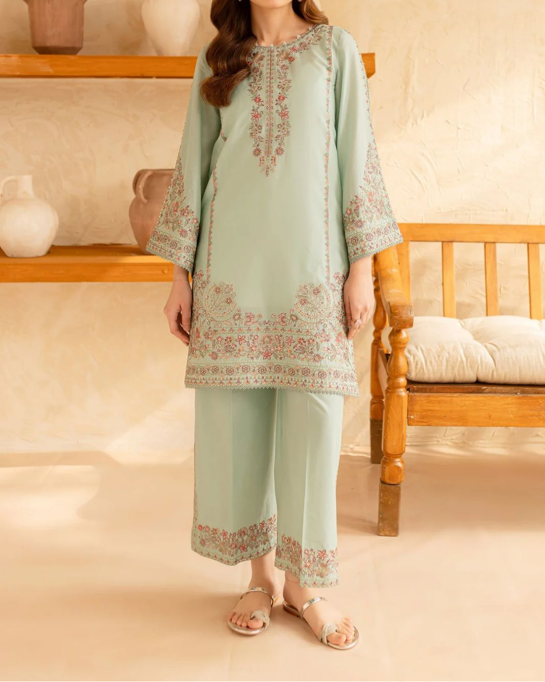 BATIK - 2PC SEQUIN LAWN EMBROIDERED SHIRT WITH SEQUIN LAWN EMBROIDERED TROUSER | KF-3478