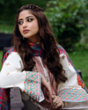 SAPPHIRE-3PC LAWN EMBROIDERED SHIRT WITH MONARK PRINT DUPATTA AND LAWN TROUSER | KF-3573