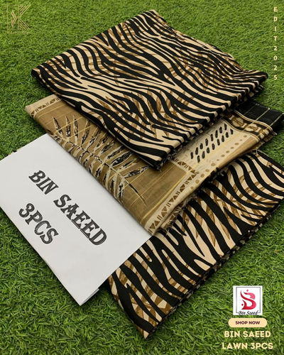 BIN SAEED PRINTED 3PCS LAWN | DESIGN # 38