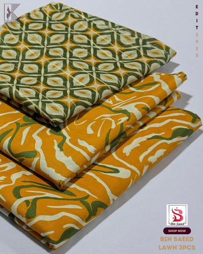 BIN SAEED PRINTED 3PCS LAWN | DESIGN # 40