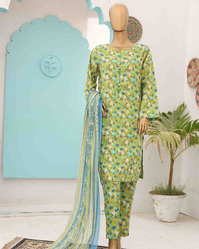 BIN SAEED PRINTED 3PCS LAWN | DESIGN # 20