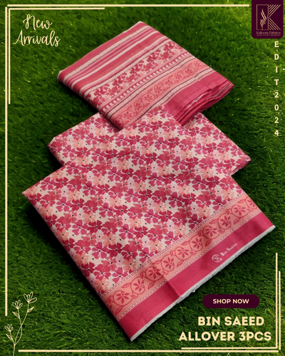 BIN SAEED PRINTED 3PCS LAWN | DESIGN # 23