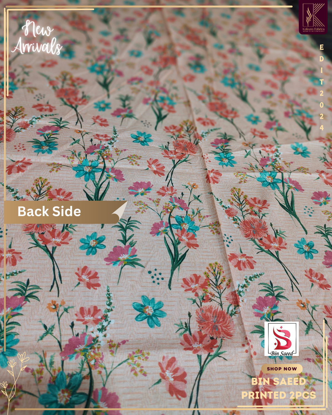 BIN SAEED 2 PCS LAWN - Vol. 2 | DESIGN # 4