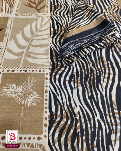 BIN SAEED PRINTED 3PCS KHADAR | DESIGN # 4